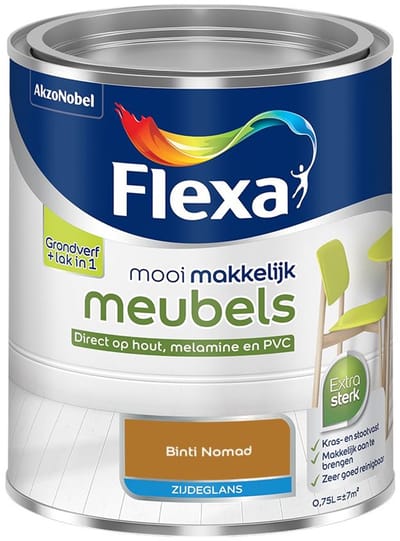 Flexa - Mooi Makkelijk Meubels Zijdeglans - Binti Nomad - Mengverf - 750 Ml