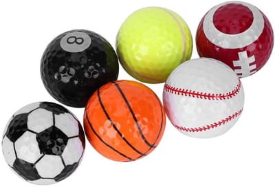 Allecto - Golf Oefenballen - Mini Golfballen - 6 Stuks - Voor Training en Competitie - Felgekleurde Golfaccessoires - Geschikt voor Beginners en Ge...