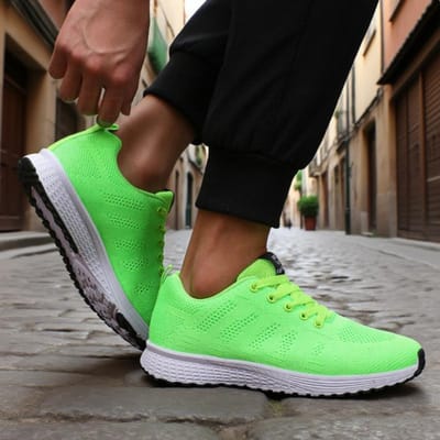 Bestseller T Heren Casual Schoenen Ademend Mode Ultralichtgewicht Hardloopsneakers Comfortabele Tennis Veterschoenen 44 green