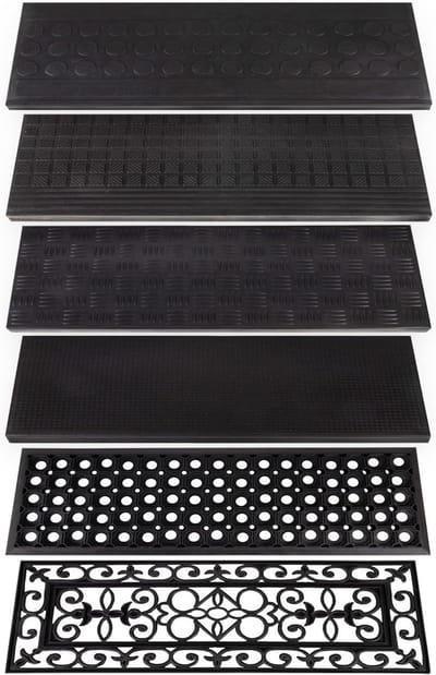 Antislip Rubberen Trapmatten Set van 5 Waterdicht voor Binnen en Buiten