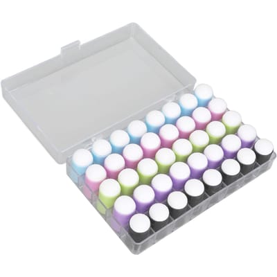 40 Stuks Vingersponsjes Dabbers Vingertop Concealer Kwast Ambachtelijk Schilderen Tekenen Dabber voor Make-up white