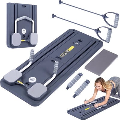 Pilates Board - Pilates Set - Met Zwarte Pilates Sokken - Complete Workout Set voor Thuisgebruik - Zwarte Pilates Reformer