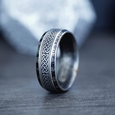 Vintage Odin Noorse Viking Keltische Knoop Ringen Voor Mannen Vrouwen Mode Roestvrij Staal Levensboom Ringen Retro Amulet Rune Sieraden 8