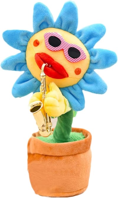 Zingende Bloem - Dansende Plant - Kinderen Vermaken - Herhaalt Wat Je Zegt - 30 x 15 x 9 cm