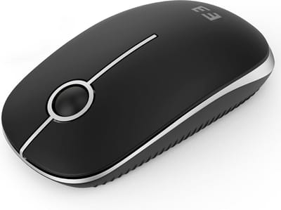 StayPowered Draadloze Muis - Stijlvol & Geruisloos Werken - 1600 dpi Precisie - 18 Maanden Batterijduur - Plug & Play - Voor Links- en Rechtshandigen - Betrouwbare 2,4G Verbinding - Compact & Draagbaar - Zwart/Wit - Levering Sneller dan Aangegeven!