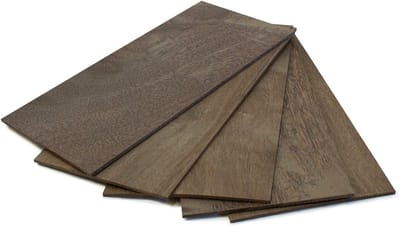 Houtfineer Set - Knutselhout Platen - Modelbouw & Knutselen - Echt Hout - 15 x 14 cm - Sucupira