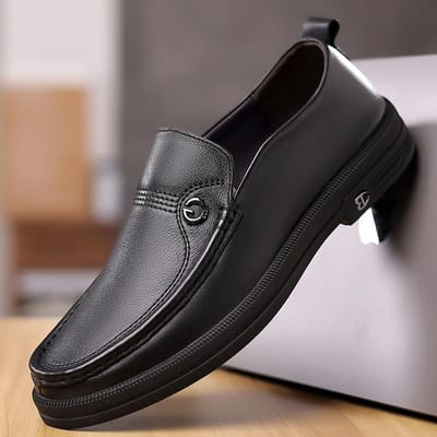 Nieuwe Lente Toplaag Koeienhuid Doudou Schoenen Heren Leer Krokodillenpatroon Casual Instappers Leren Schoenen Heren Grote Maat Herenschoenen 48 gray