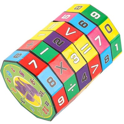 Groot aantal Rubik's kubus educatief speelgoed voor kinderen vroege educatie rekenkunde Rubik's kubus textuur cilindrisch digitale Rubik's kubus red