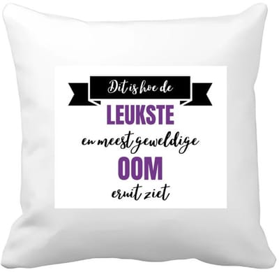 Akyol - meest geweldige oom Kussen hoes - Oom - beste oom - verjaardagscadeau - cadeau voor oom - kado - gift - 40 bij 40 cm