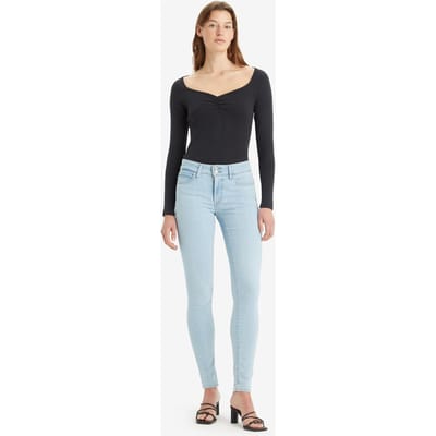 Levi's 711 Double Button Soho Azure Mood Größe: W24L32 | Skinny Pants Outlet | Damen | Blau
