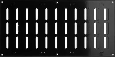 Ventilatierooster - Luchtuitlaat rooster - Luchtstroom regelen - Instelbare lamellen - 400x200mm - Zwart