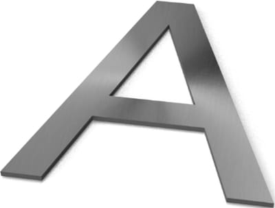Letter A Model: Huisletter RVS