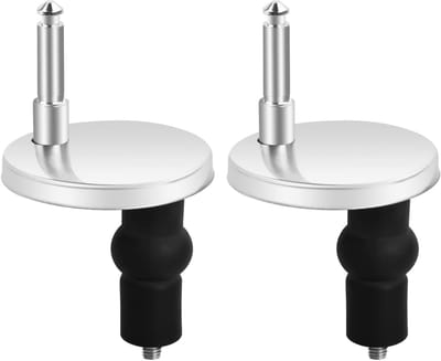 Set van 2 Toiletbril Bevestigingen, Snelle Ontgrendeling voor Universele Scharnieren, Vervangende Rubber Schroeven en Accessoires