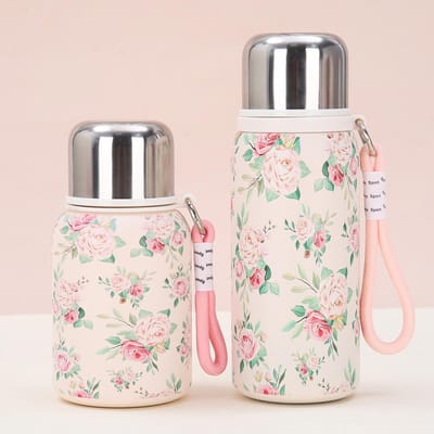 Nieuwe Licht Luxe Roos Thermosbeker Dames Waterbeker Hoge Uitstraling Niveau Roestvrij Staal Geavanceerde Theekop 450ml