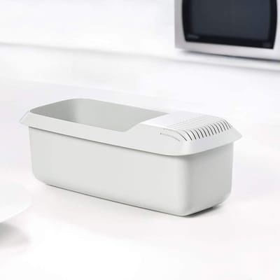 Dailygoods- Pastakoker Hittebestendig - Magnetron - Zeef - Spaghetti - Noodles - 29x15x11 cm - Pasta Kookpot