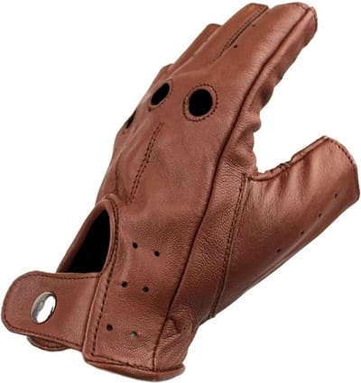 Swift Driver - Vingerloze Leren Handschoenen - Motor & Autohandschoenen - Dames & Heren - Nappa Bruin - Echt Leder - Maat XXL