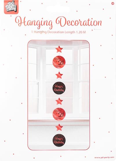 Hanging decoration rose/black - 21