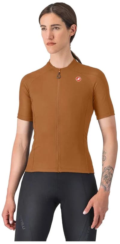 Castelli Libera 2 Korte Mouw Wielertrui Bruin L Vrouw