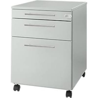 Schäfer Shop Select Start Off 126 verrijdbaar onderstel, uittrekbare materiaallade en hangmappen lade, afsluitbaar, B 432 x D 580 x H 595 mm, lichtgrijs