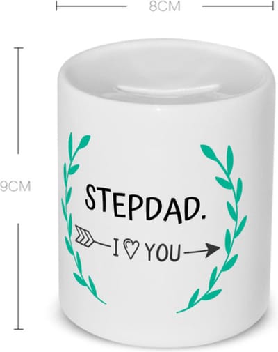 Akyol - stepdad i love you Spaarpot - Papa - de liefste vader - vader cadeautjes - vaderdag - verjaardag - geschenk - kado - 350 ML inhoud