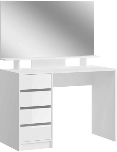 Emma kaptafel met bovenspiegel wit NB - 48x110x145cm
