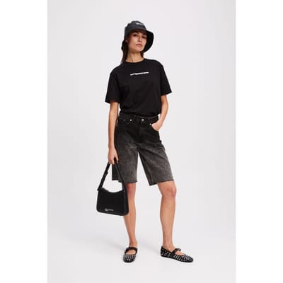 Karl Lagerfeld Ombre Denim Short Washed Black Ombre Taglia: W26 | Pantaloncini Outlet | Donna | Blu