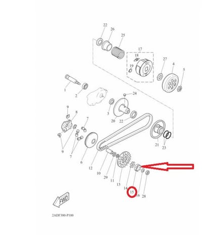 Rocher noix de kick origine pour scooter MBK 50 Ovetto 2006 3VL-E5657-00-00 Neuf