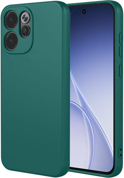 MobyDefend Hoesje - Geschikt voor Oppo Reno15 Pro - Matte Siliconen Backcover - Groen