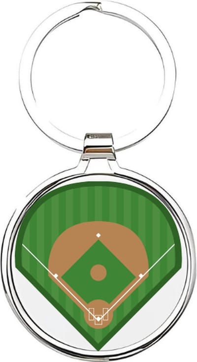 Akyol - Honkbalveld Sleutelhanger - honkbal - Honkballers - Cadeau - Sport sleutelhanger - sport - Honkbal - Baseball - sleutelhanger voor honkballers - slagbal - sleutelhanger voor jongens - sleutelhanger van een honkbal - 4 x 7,5 CM