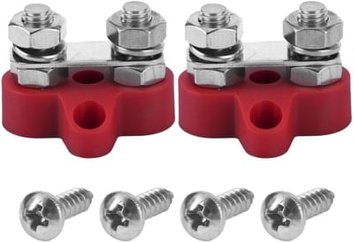 Dailygoods - Terminal Studs - Zware Bedrading - Hoogwaardige Kwaliteit - 5/16 Inch - Praktisch Aansluitblok - Geschikt voor Vrachtwagens, RVs en Boten...