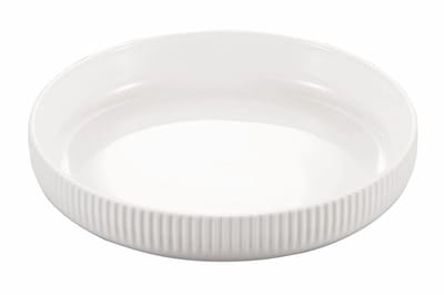 Bavary Linens Porseleinen Serveerbord - Soepbord - Ribble - Moderne Look - Set Van 3 - Wit