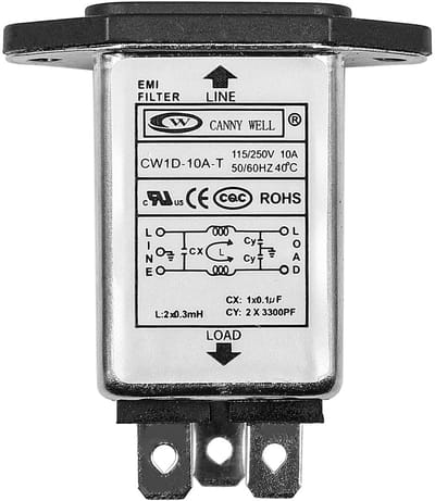 Allecto - Power Filter - EMI Socket - 10A - 220V AC - Stroomfilter - Elektrische aansluiting - Veiligheid - Compact