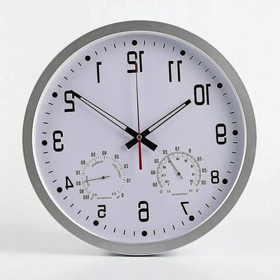 Tuinwandklok - Buitenklok Decoratie - Weer Monitoren - Waterdicht Ontwerp - 356 cm - Grijs
