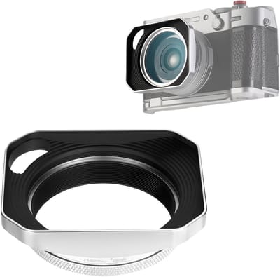 Vierkante metalen lenskap voor Fujifilm X100VI X100V X100F X100T X100S X70 - Inclusief 49mm UV-filteradapter, camera-accessoires, bescherming en lichtafscherming