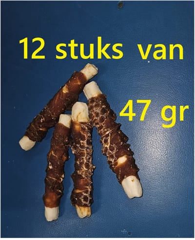 Vadigran hondensnacks - 12 stuks - wrapped duck - 15 cm Large - als beloning of deel van de gebalanceerde voeding - altijd lekker - tandverzorgend