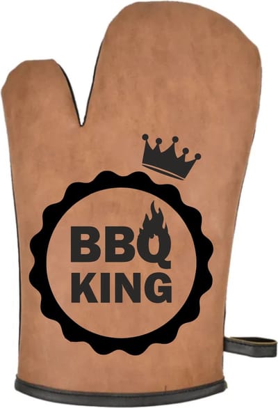 Want luxe bbq king logo zwart | vaderdag cadeau | vader cadeautjes | papa | Leer
