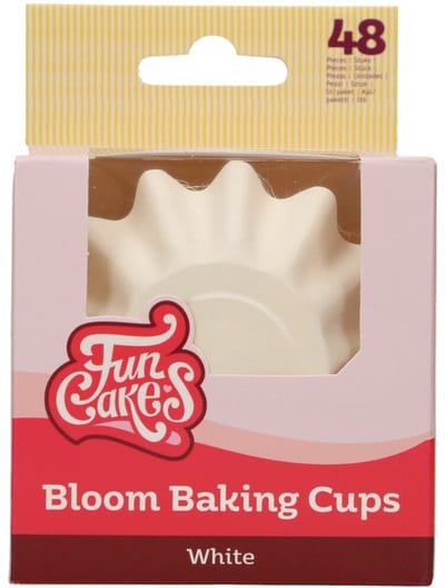 FunCakes Bloom Baking Cups - Duurzaam Gecoat Karton - Wit - pk/48