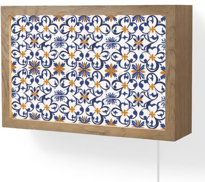 Wandlamp 30x20 cm - Oplaadbaar - Patroon - Modern - Kleurrijk - Wandlampen binnen woonkamer - Slaapkamer lamp met kabel - Decoratieve nachtlamp - Vloerlamp snoer