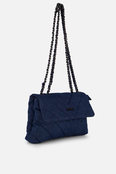 Charm Charm Schoudertas Denim blauw Canvas