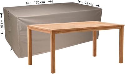 Raffles Covers Beschermhoes tuintafel - 170 x 95 H: 75 cm - RT170 - Waterdicht - Ademend - UV-bestendig - Elastisch rijgkoord - Beschermhoes tuinmeubelen