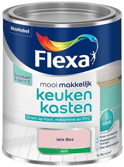 Flexa - Mooi Makkelijk Keukenkasten Mat - Iets Bes - Mengverf - 750 Ml