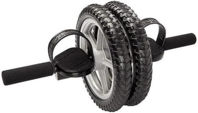 Fitnesswiel - Buikwiel - Core Training - Verstelbaar Handvat - 15 cm Diameter - Zwart