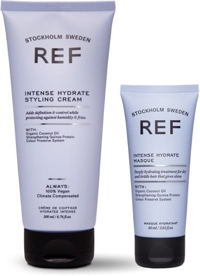 REF Stockholm - Intense Hydrate Styling Cream 200ml + Hydrate Masque 60ml - Krullen - Styling crème - Leave-in - Hydratatie - Moisture - Haarmasker - Droog Haar