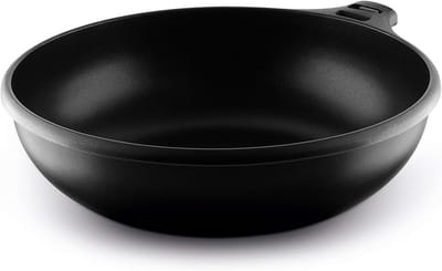 Wok van gegoten aluminium met antiaanbaklaag en afneembare handgreep 28 cm