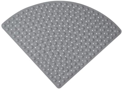 Hoekdouchemat 70 x 70 cm met zuignappen en afvoergaten - antislip en sneldrogend - machinewasbare douchemat voor badkamer