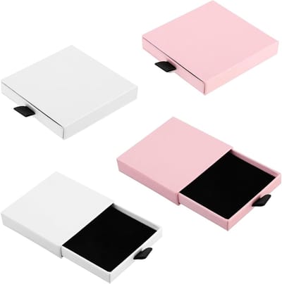 Sieraden Geschenkdoos Set van 4, Kleine Organizer voor Kettingen, Armbanden en Oorbellen, Perfect voor Verjaardagen en Feestdagen