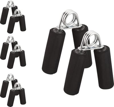 8x knijphalter - handknijper - handtraining - handtrainer - 40 kg - zwart