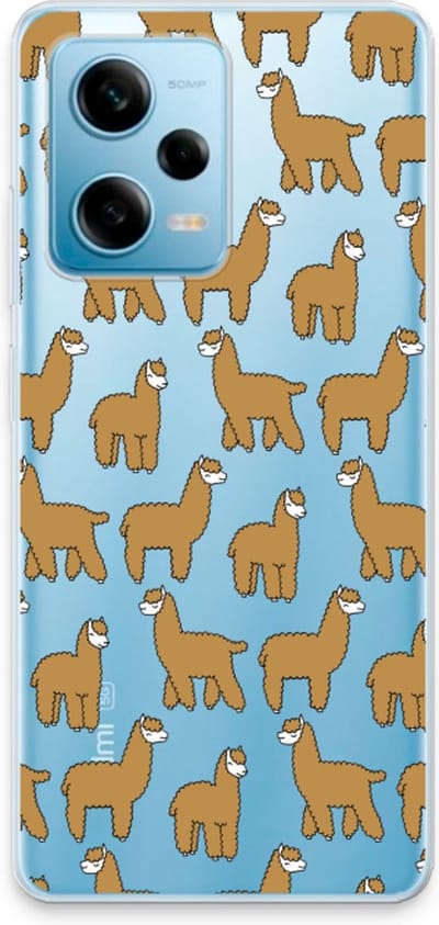 Case Company® - Hoesje geschikt voor Xiaomi Redmi Note 12 Pro 5G hoesje - Alpacas - Soft Cover Telefoonhoesje - Bescherming aan alle Kanten en Schermrand