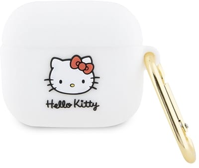 Hello - Kitty - Siliconen 3D Kitty Hoofdhoes voor AirPods - 3 - wit