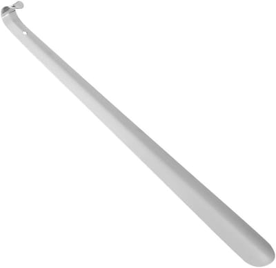 Langwerpige RVS Schoenlepel met Lussenhandvat voor Mannelijke en Vrouwelijke Gebruik, Ideaal voor Kinderen en Senioren, 42 cm